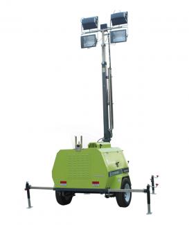 拖车hand-lifting 9 meters mobile lighting tower